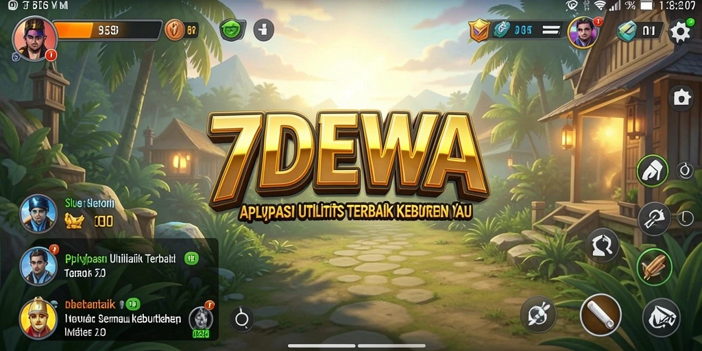 Tampilan antarmuka aplikasi 7DEWA yang sederhana dan intuitif.