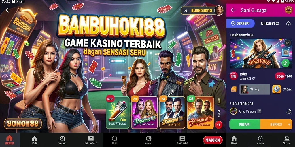 Tampilan gameplay menarik dari BANBUHOKI88 dengan suasana kasino.