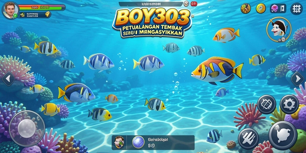 Screenshot gameplay BOY303 yang menunjukkan aksi seru menembak ikan.