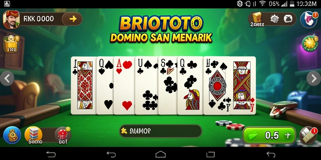 Screenshot gameplay BRIOTOTO menunjukkan momen seru bermain Domino.