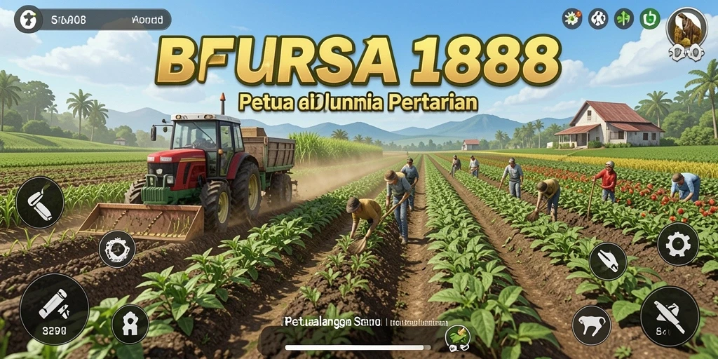 Tangkapan layar BURSA188 menunjukkan keseruan bercocok tanam dan merawat hewan ternak.