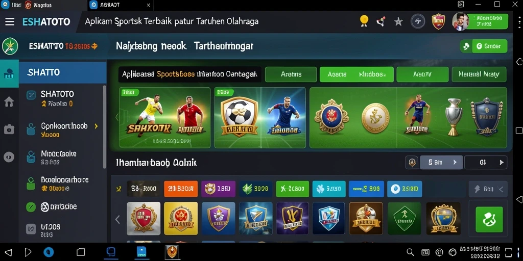 Tampilan screenshot ESHATOTO yang menampilkan fitur taruhan olahraga.