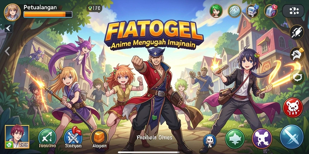 Tangkapan layar gameplay FIATOGEL dengan karakter Anime yang menakjubkan.