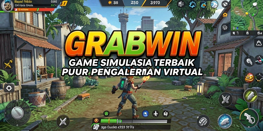 Screenshot gameplay <strong>GRABWIN</strong> menampilkan simulasi kehidupan yang mendalam.