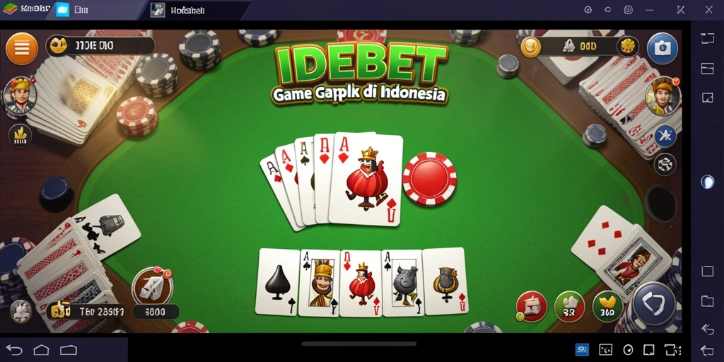 Tampilan gameplay Gaple yang seru dan interaktif di IDEBET.