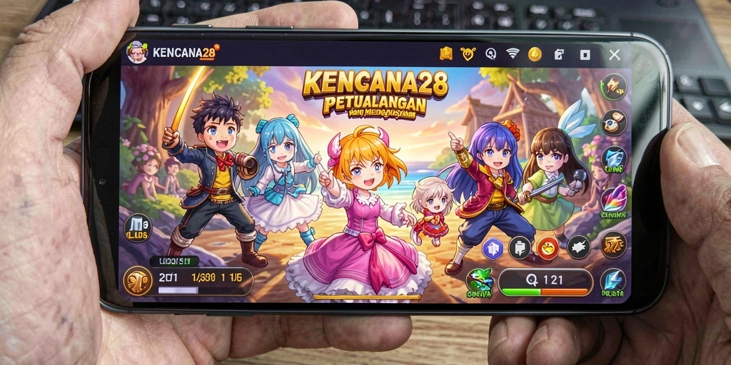 Screenshot gameplay KENCANA28 menunjukkan petualangan seru di dunia Anime.