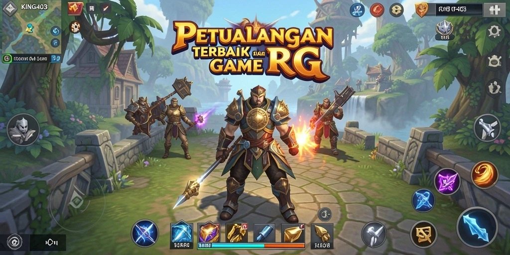Tangkapan layar utama KING403 menampilkan aksi pertarungan yang epik dalam dunia RPG.
