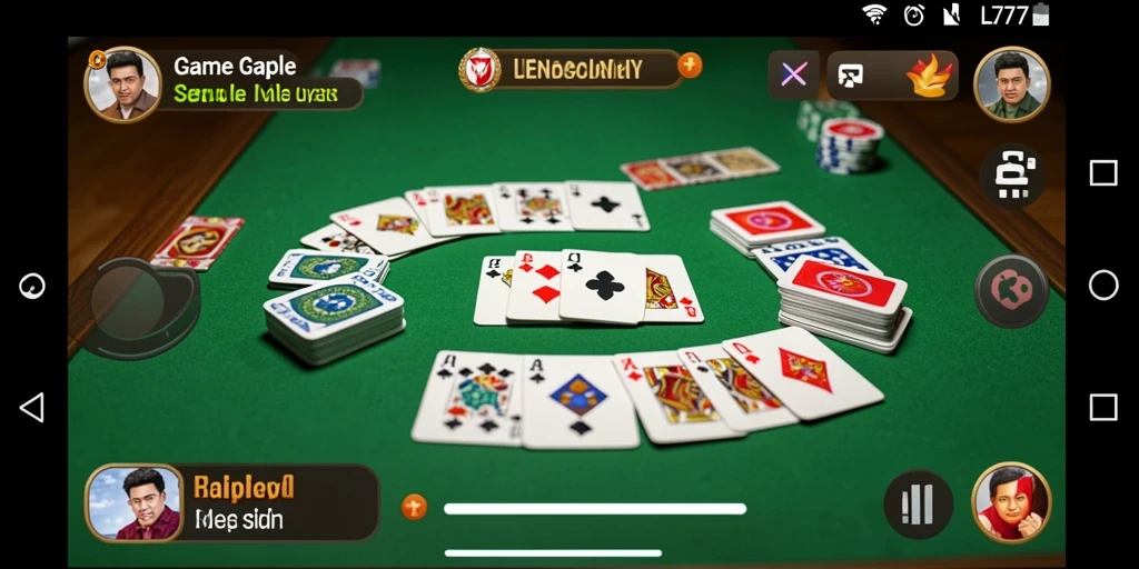 Tampilan gameplay menarik dari L777 dalam permainan Gaple.