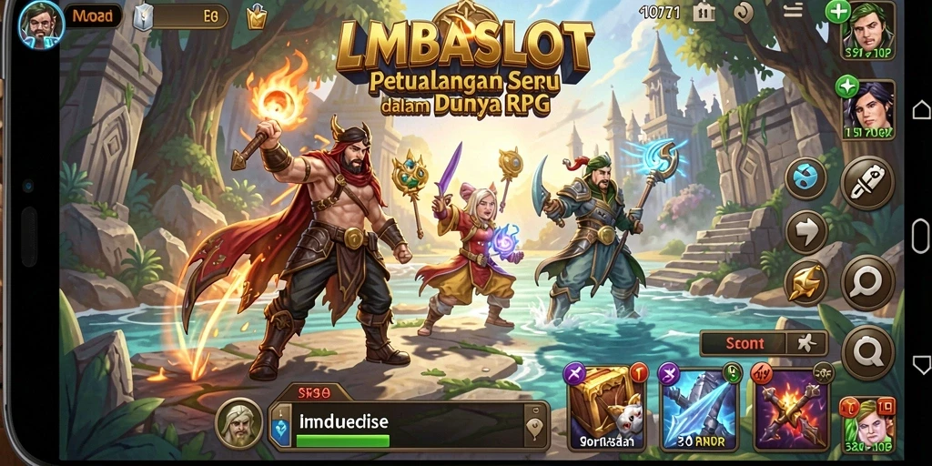 Gameplay menarik di dunia RPG yang luas.