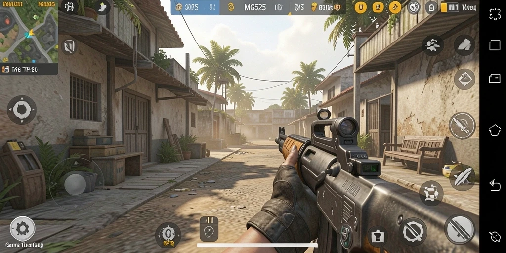 Tampilan gameplay MG525 yang mendebarkan dan penuh aksi.