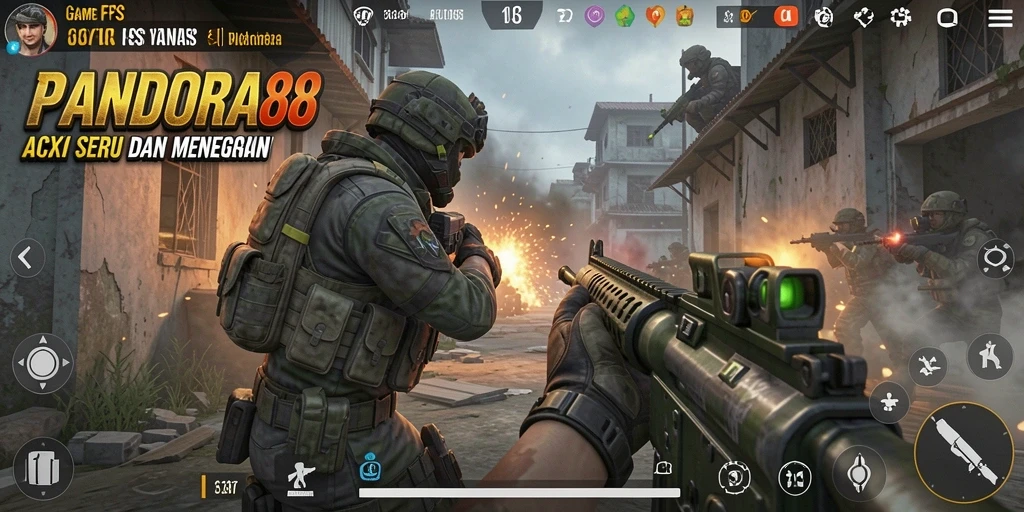 Screenshot PANDORA88 dengan gameplay menegangkan saat bertempur.