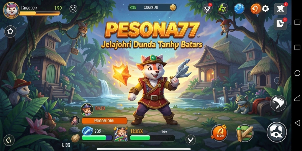 Tampilan gameplay PESONA77 yang menakjubkan dan interaktif.