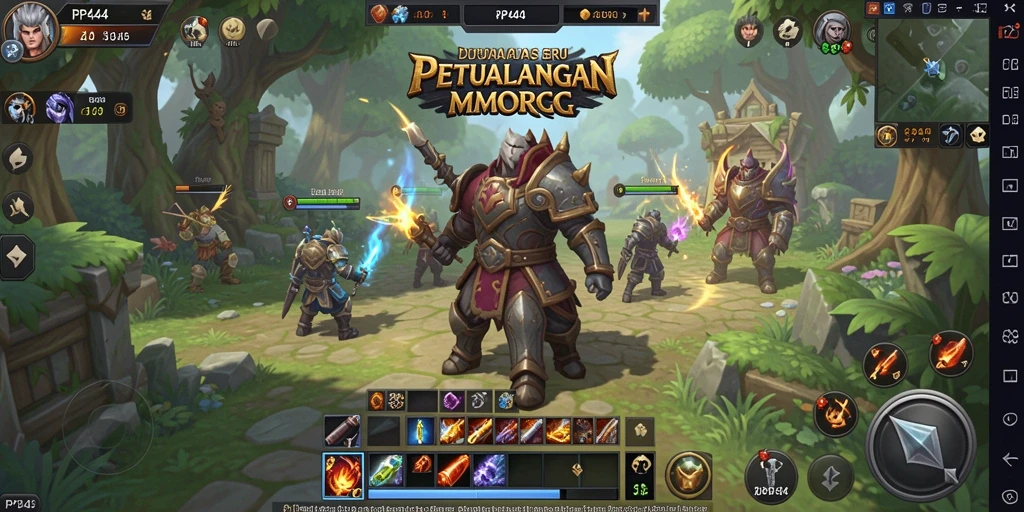 Gameplay seru dalam dunia fantasi MMORPG PP444.