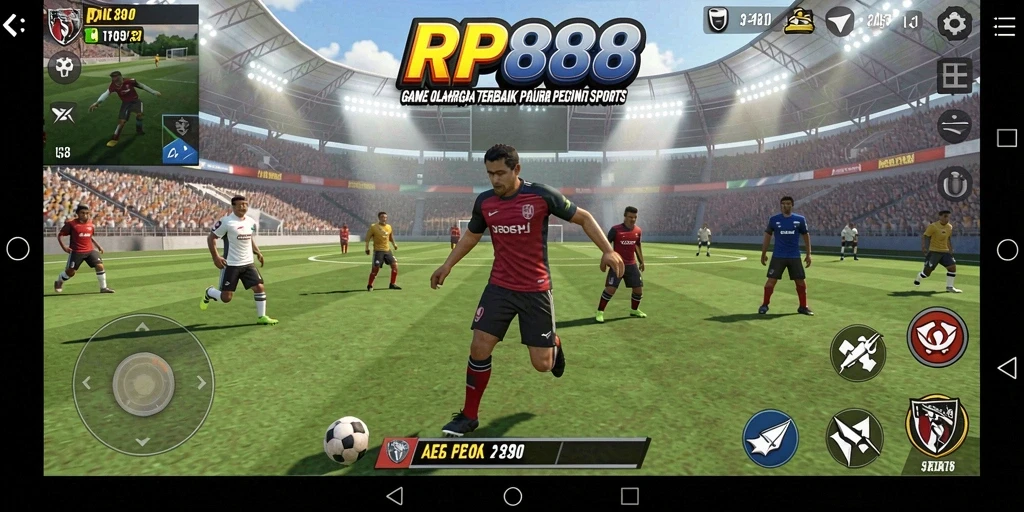 Tampilan gameplay menegangkan dari RP888 dengan berbagai cabang olahraga.