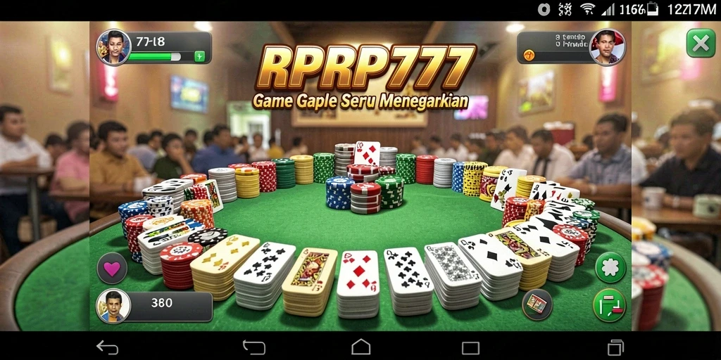 Tampilan gameplay Gaple seru di RPRP777 dengan grafis menarik.