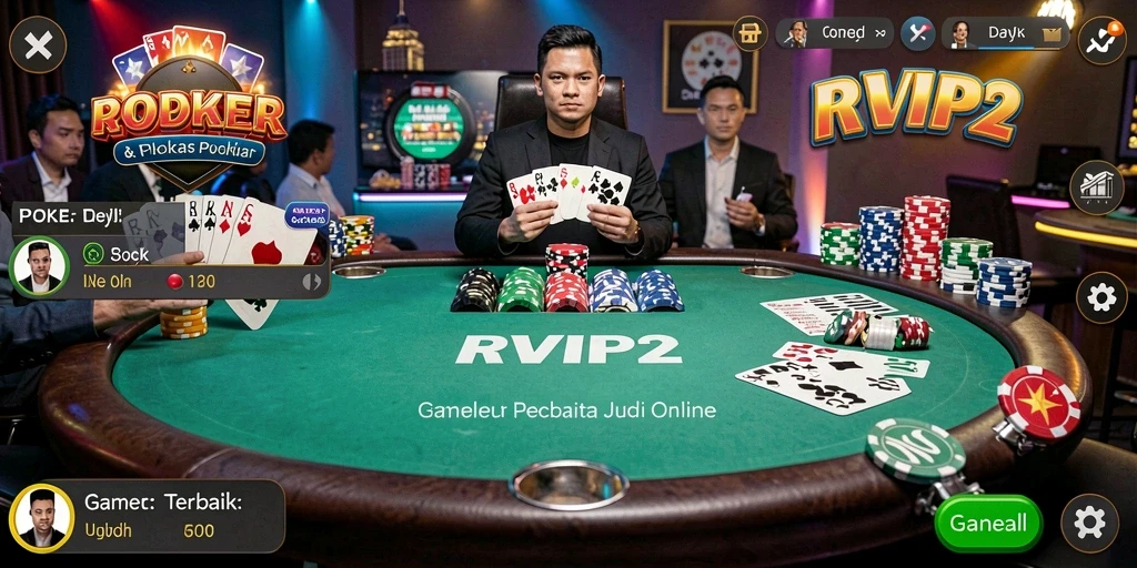 Tampilan gameplay menarik dari Poker di RVIP2.