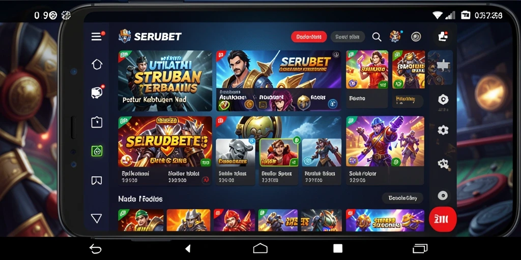 Screenshot gameplay SERUBET yang menunjukkan fitur utilitas.
