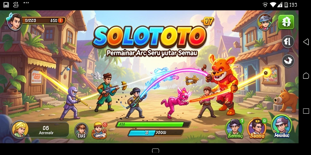 Screenshot utama SOLOTOTO menampilkan gameplay seru dalam permainan Arcade.