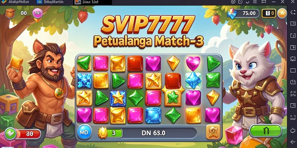 Gambaran gameplay menarik dari SVIP777 yang penuh tantangan Match-3.