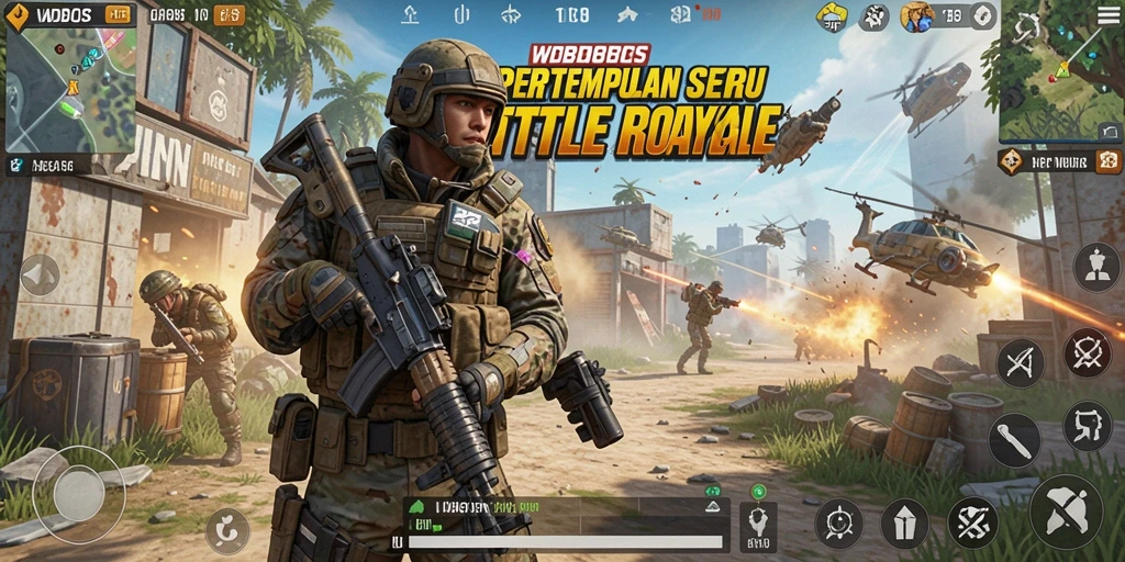 Tampilan seru dalam pertempuran Battle Royale di WDBOS