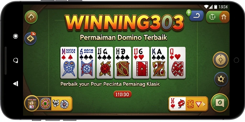 Screenshot utama WINNING303 menampilkan aksi seru permainan Domino.